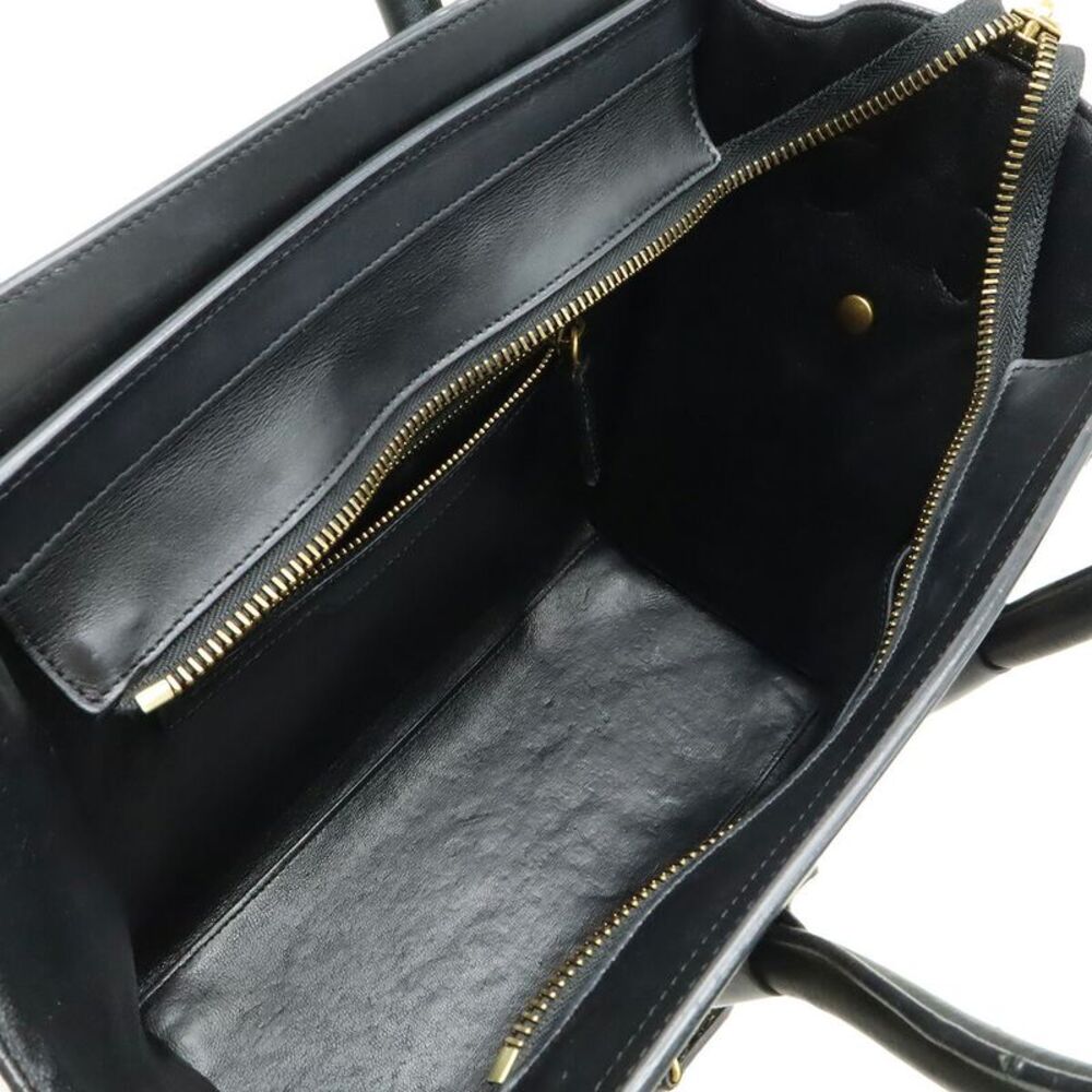 Celine Luggage Micro Shopper Python Leather Handb… - image 6